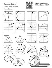 Geodesic Dome Open Icosahedron from Square